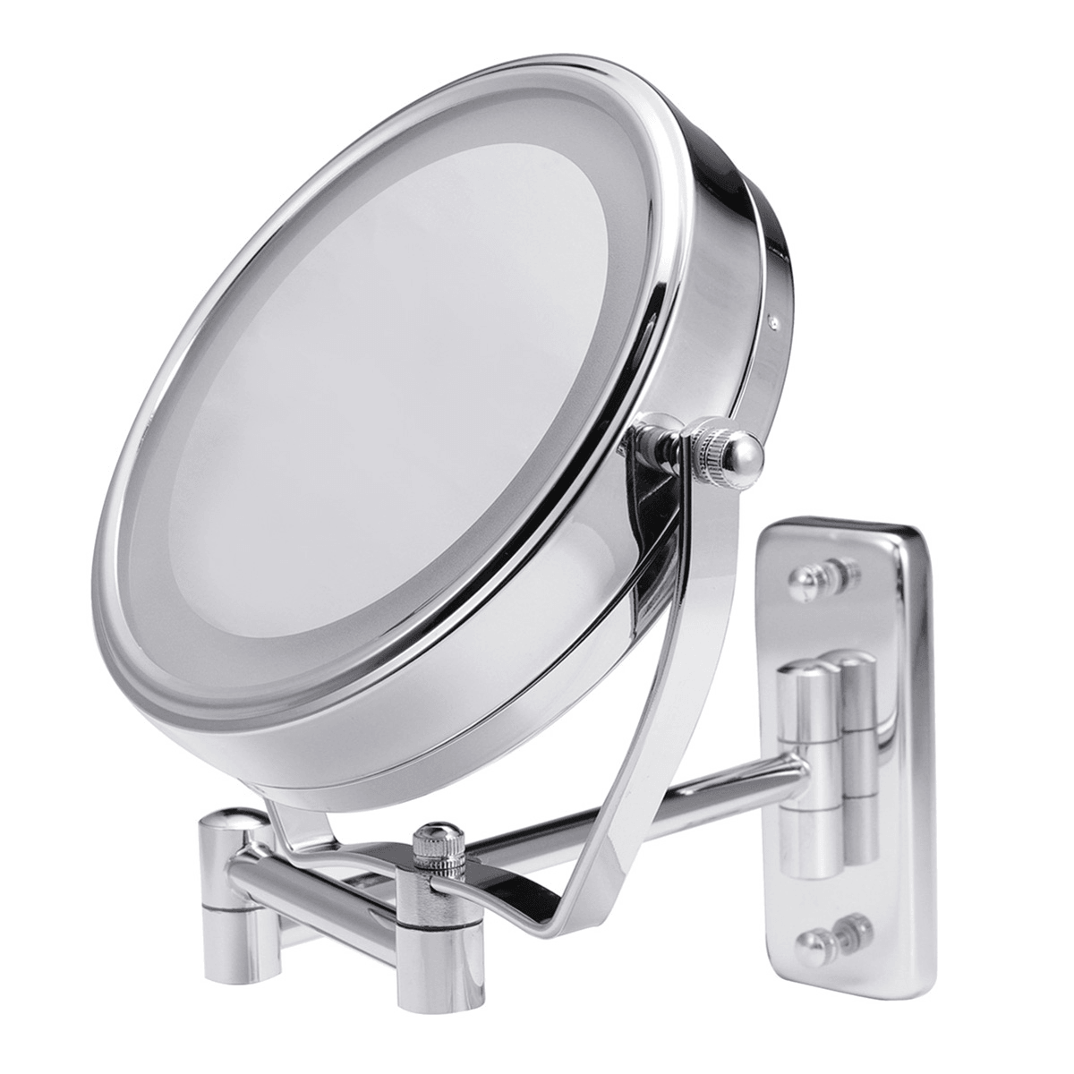 Miroir de salle de bain mural à LED de 6 pouces avec grossissement 7X pour le rasage, le maquillage et les cosmétiques