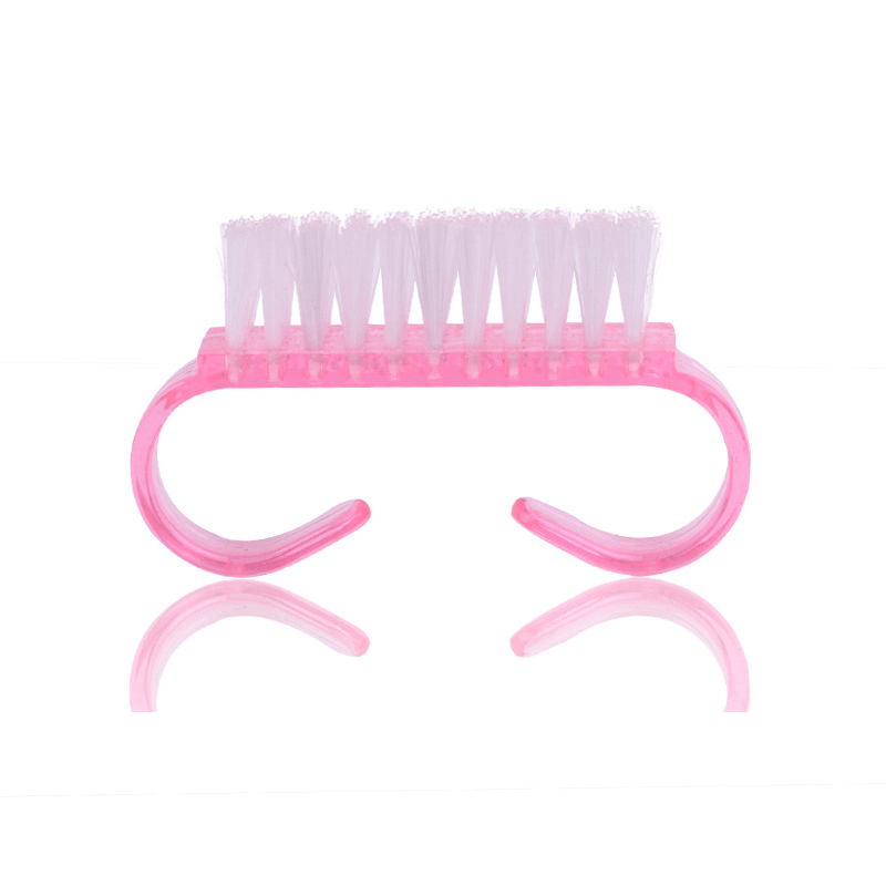 1 brosse de nettoyage en plastique pour la poussière des ongles, brosse de nettoyage à tête ronde pour pédicure, accessoires pour ongles