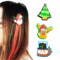 Pince à cheveux de Noël mignonne Père Noël, accessoires de fête, décoration, 4 styles