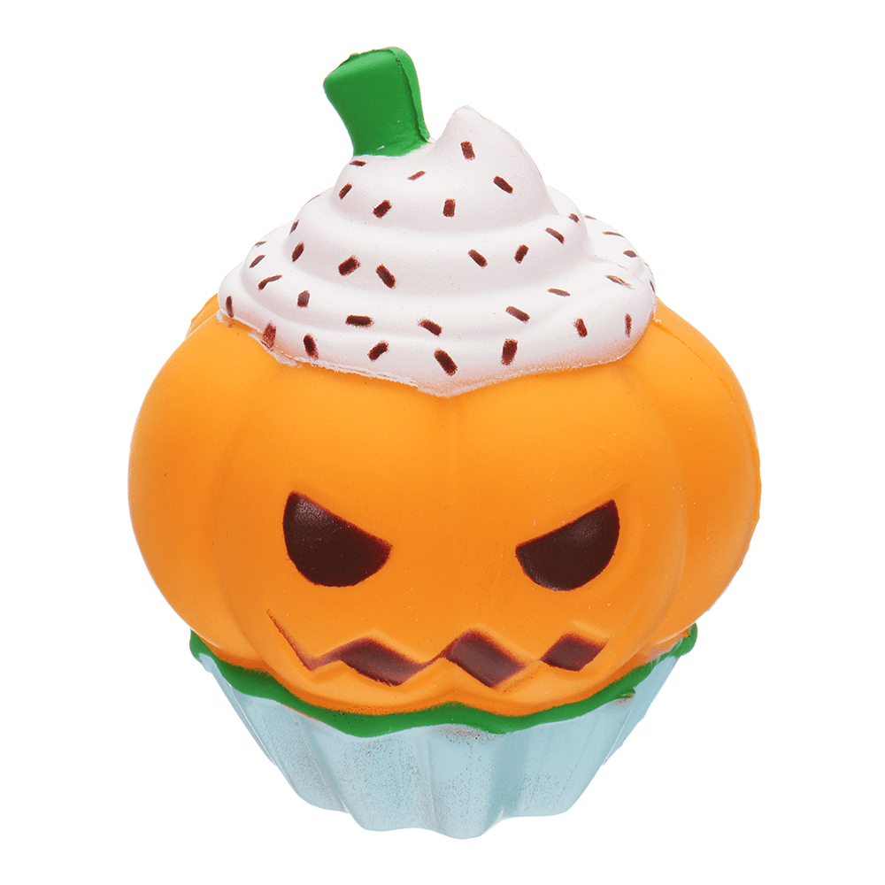 3PCS Halloween Pumpkin Ice Cream Squishy 13*10CM Slow Rising Soft Toy with Packaging