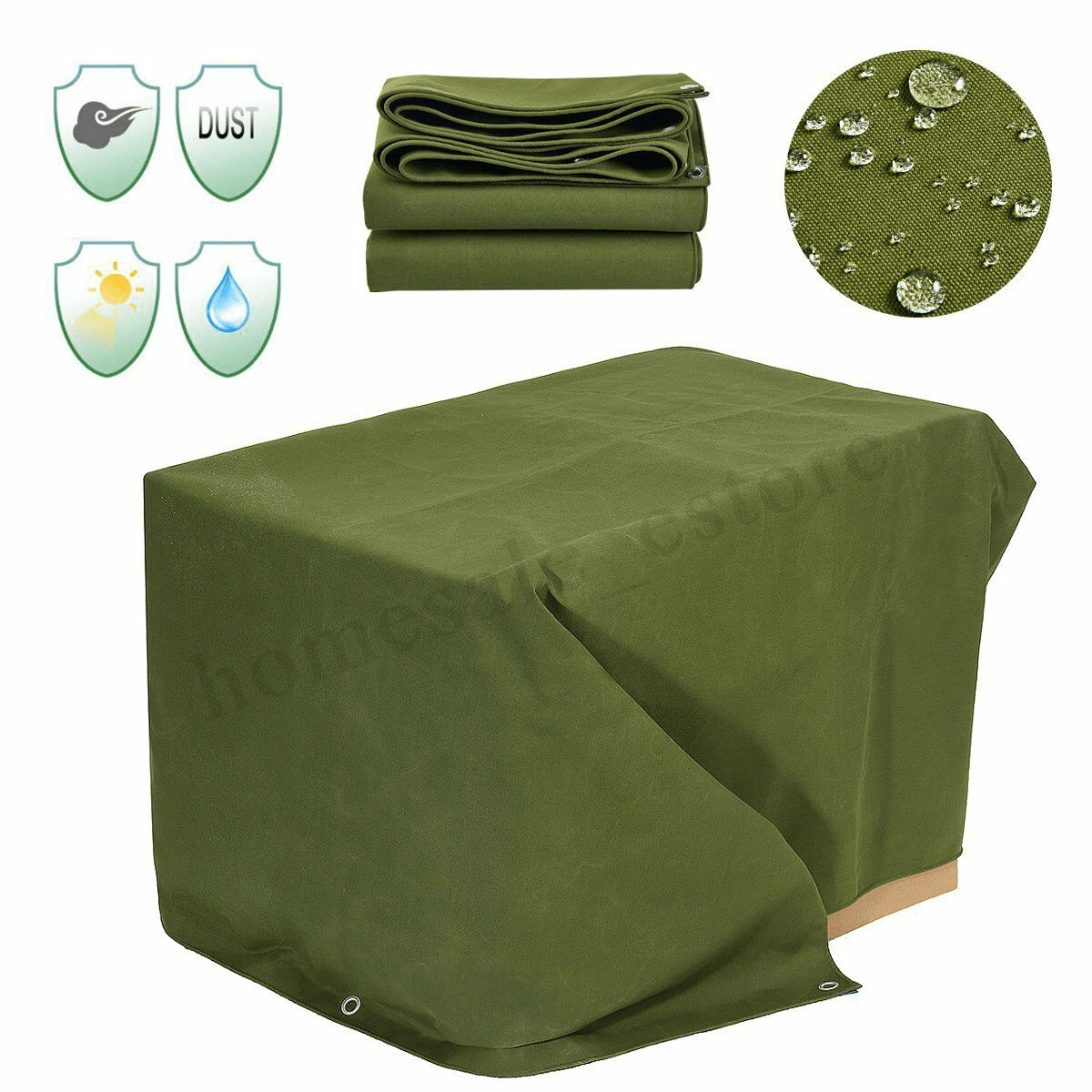 Bâche de protection robuste pour voiture, 6 x 8 pieds, imperméable, anti-poussière, pour l'extérieur