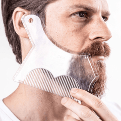 1 plantilla de peine para modelar la barba, recortar y dar forma, guía para afeitado con peine de tamaño completo, herramienta de peinado de diseño innovador