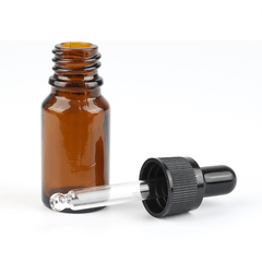 Flacons compte-gouttes de 10 ml, flacons de réactif liquide compte-gouttes marron, mini pot en verre ambré pour aromathérapie, pot de voyage