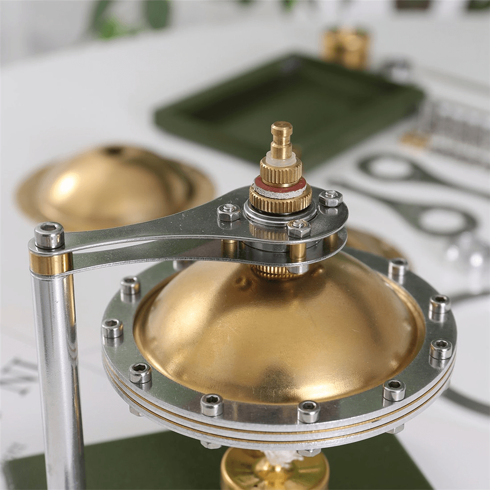 Assembly UFO Spin Suspension Steam Stirling Engine with Copper Boiler Educational Toys