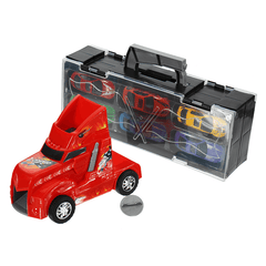 Dibang Container Truck with 12 Alloy Car Puzzle Simulation Car Model Chess Sound Toy Gift