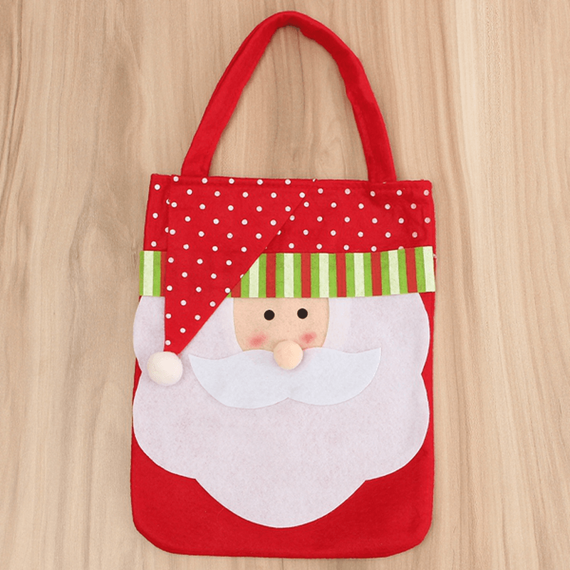 Christmas Santa Claus Snowman Decoration Xmas Gift Bag Candy Pouch Stocking Bag