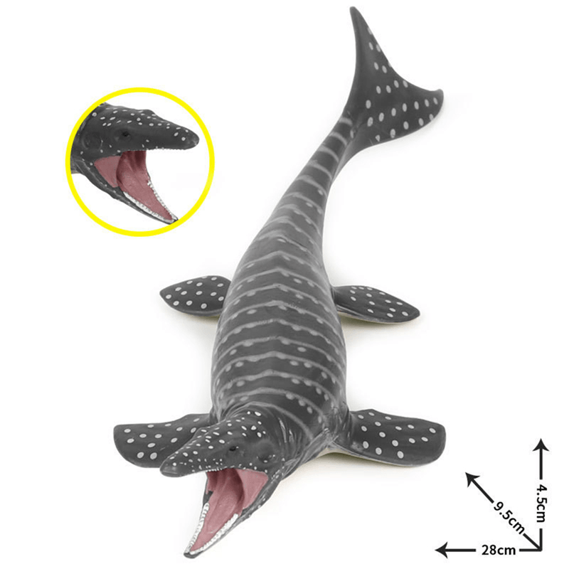 Modelo de dinosaurio Mosasaurus de 28 x 9,5 x 4,5 cm, simulación de animales, juguetes para niños