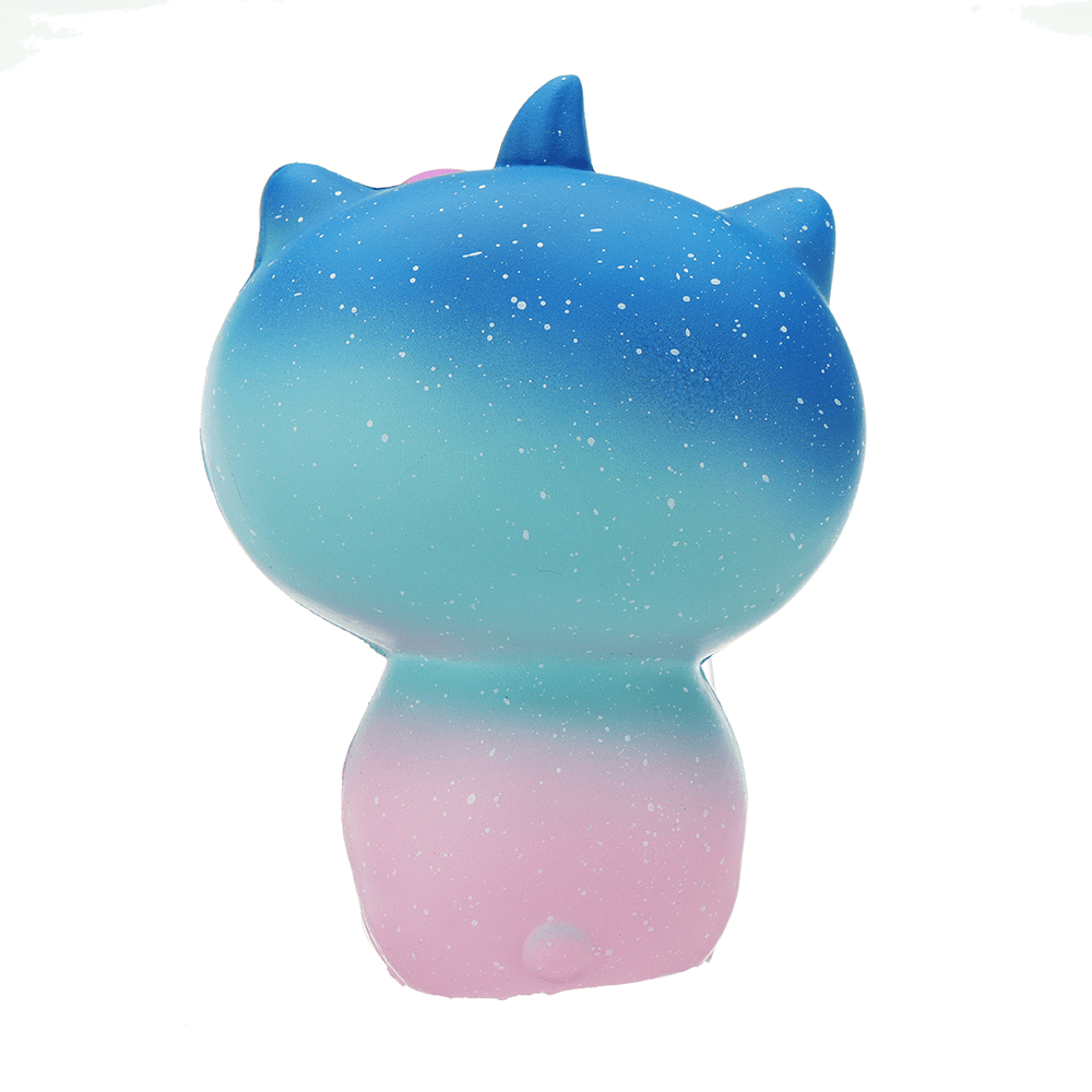 Squishy Chat Galaxy 13*9*7CM Remontée Lente avec Emballage Cadeau Collection Peluche