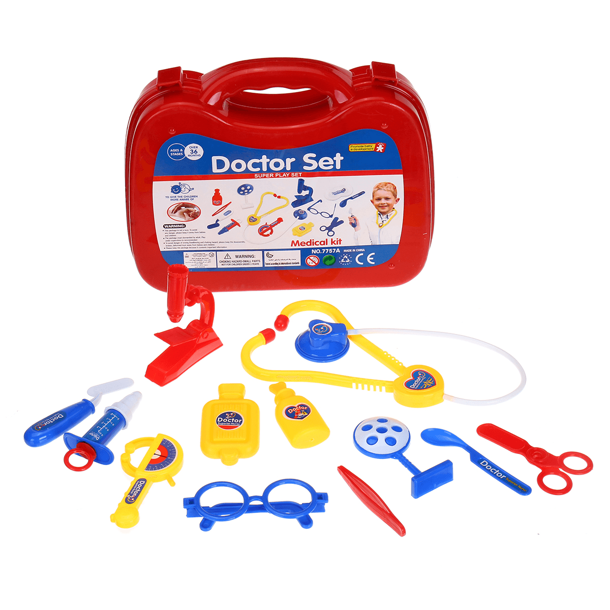 Ensemble d'outils de stéthoscope de médecin et d'infirmière, jeu de rôle de simulation de 13 pièces, jouet éducatif pour enfants, cadeau