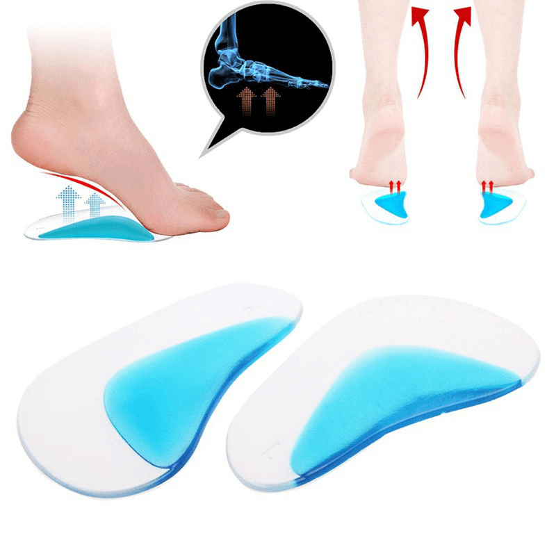 1 paire de coussinets de soin des pieds, semelles orthopédiques de soutien de la voûte plantaire en gel correcteur, outils de pédicure pour les pieds