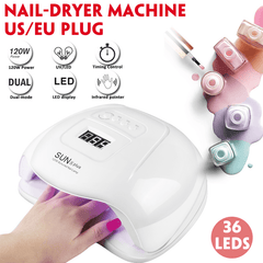 Machine de luminothérapie pour ongles 120 W Séchage rapide Vernis à ongles indolore Cuisson de colle Lampe UV