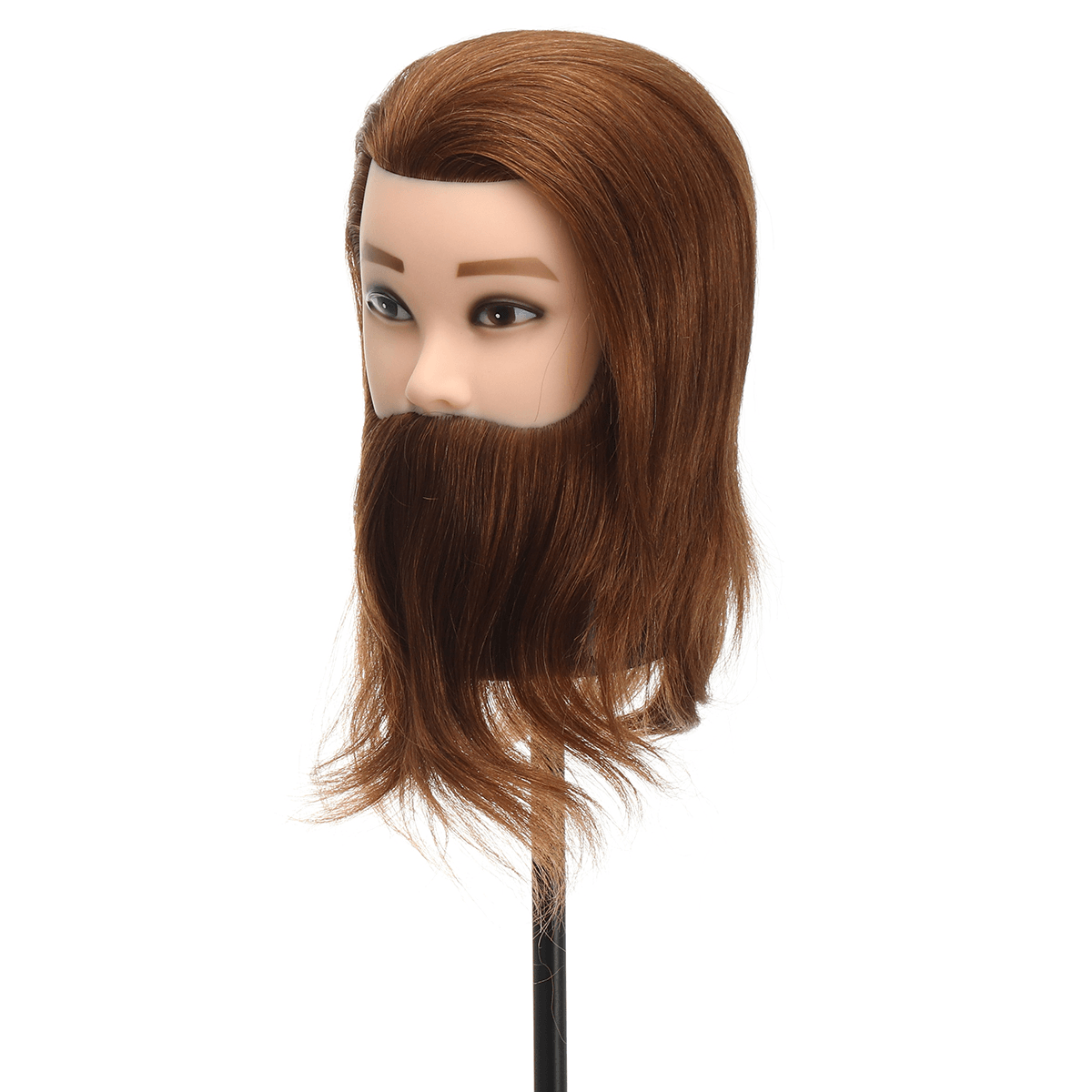 Cabeza de maniquí de cosmetología con cabello para trenzar trenzas africanas Cabeza de maniquí de entrenamiento para práctica de trenzas africanas