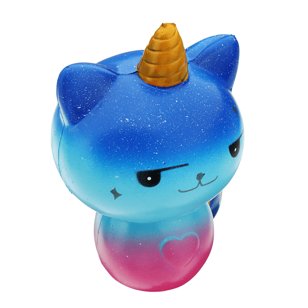 Squishy Chat Licorne Galaxie 12*8.2CM Slow Rising Soft Collection Cadeau Décor Jouet