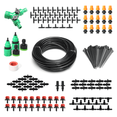 Sistema de riego por microgoteo de 157 piezas, kit de manguera de 40 m para riego automático de plantas de jardín