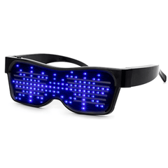 Lunettes d'affichage LED de chargement USB de texte programmable Bluetooth dédiées à la discothèque DJ fête de vacances anniversaire jouet pour enfants cadeau