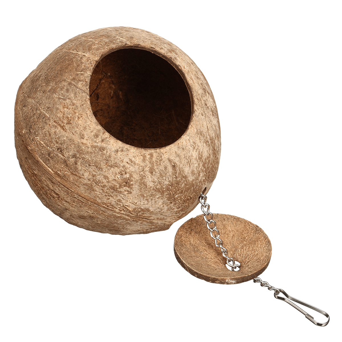 Bird Nest Natural Coconut Shell Bird Nest Parakeet House Hut Parrot Cage Pet Toys Feeder Feeding Cages