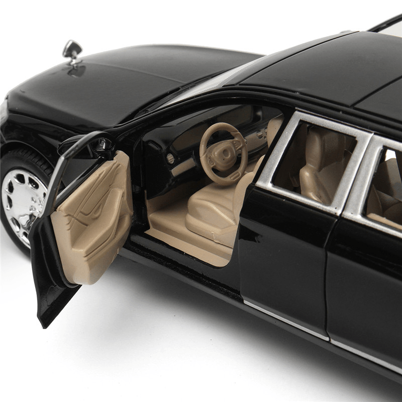 Modelo de coche de metal fundido a presión S600 Limousine 1:32 20,5 X 7,5 X 5 cm Coche en caja negro