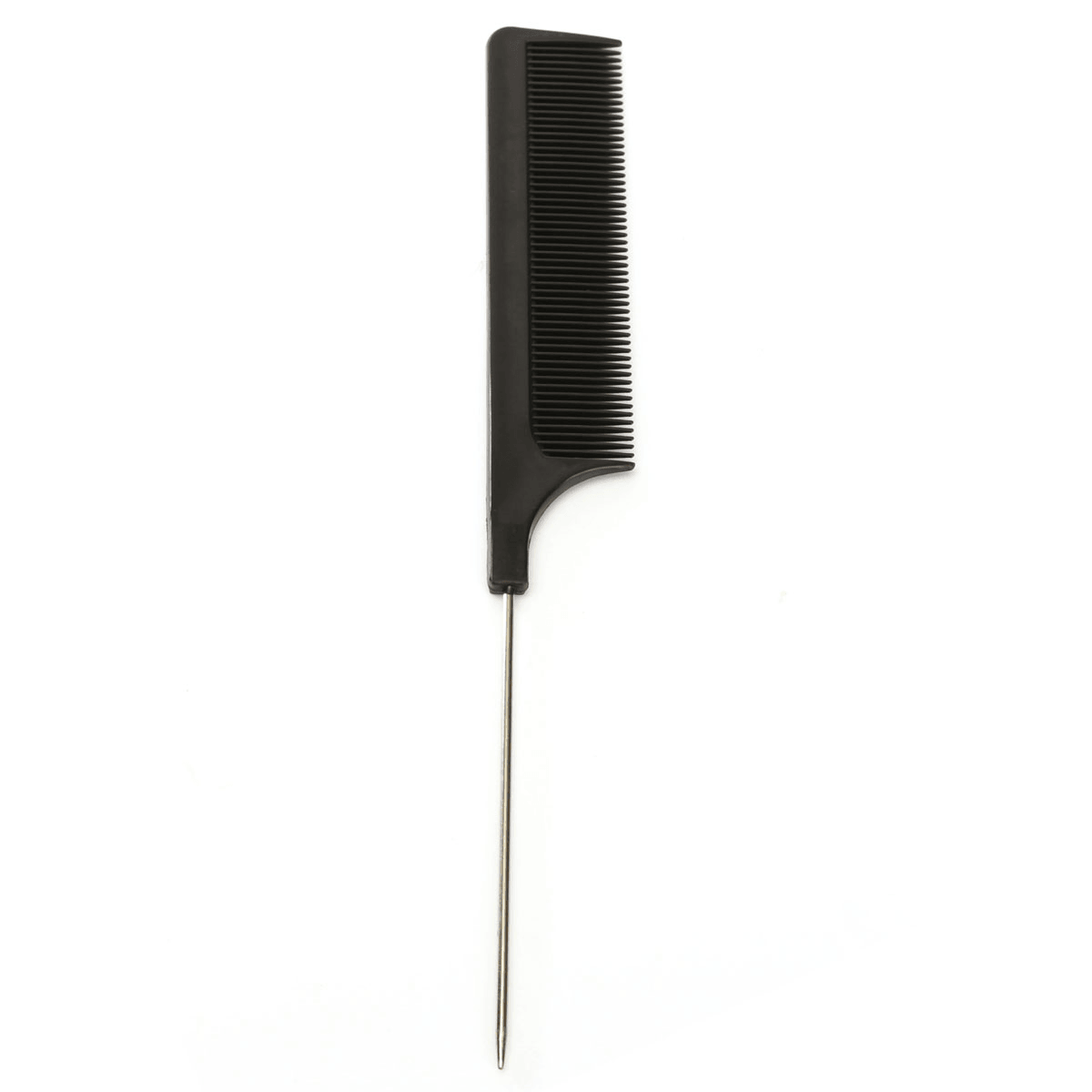 20Cm 8'' Fine-Tooth Metal Pin Hairdressing Hair Style Rat Tail Comb Black