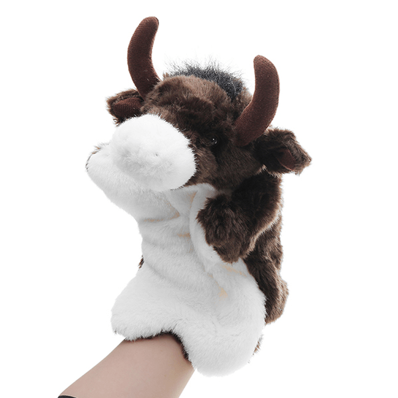 Marionetas de mano de vaca de peluche de 27 cm, juguetes clásicos para niños