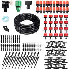 Kit de boquillas de pulverización para sistema de riego de jardín de 15 m, 165 piezas, manguera de microaspersores, juego de riego de plantas