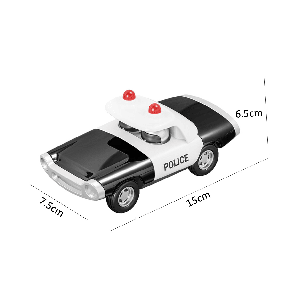 Modèle de voiture moulé sous pression en alliage de police pour collection de cadeaux, décoration de la maison