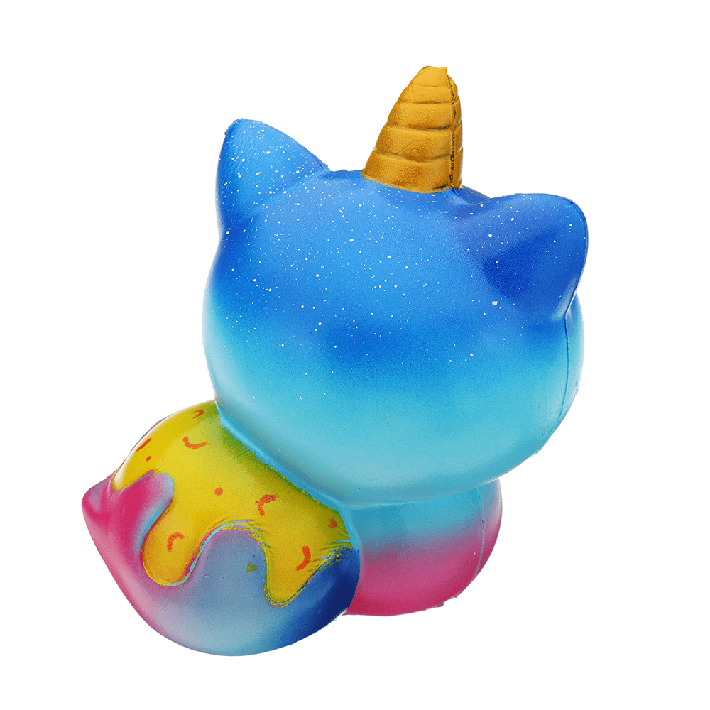 Squishy Chat Licorne Galaxie 12*8.2CM Slow Rising Soft Collection Cadeau Décor Jouet