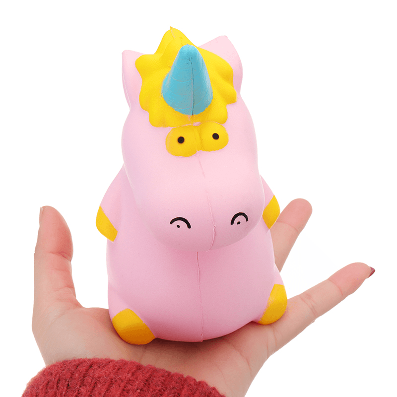 Areedy Squishy Baby Unicorn Hippo 14Cm*10Cm*8Cm Licensed Super Slow Rising Cute Pink Scented Original Package