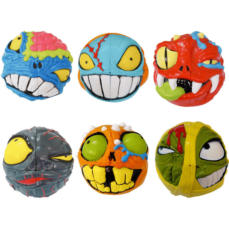 Cubo de bolsillo estilo dibujos animados Fidget Skull Segundo orden Reduce el estrés Regalo Divertido Niños Adultos Juguetes