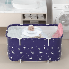 Baignoire pliante pour adultes, grande taille, 120 x 55 x 50 cm, pour le bain, le sauna, le spa, la maison et la famille