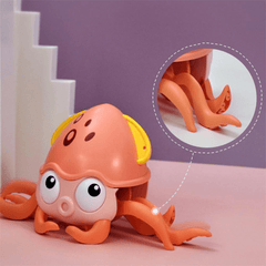 Pulpo anfibio que arrastra y juega con la cadena Juguetes de baño para el agua Cangrejos bebés que hacen juego Juguetes de baño con mecanismo de relojería Pulpo que camina