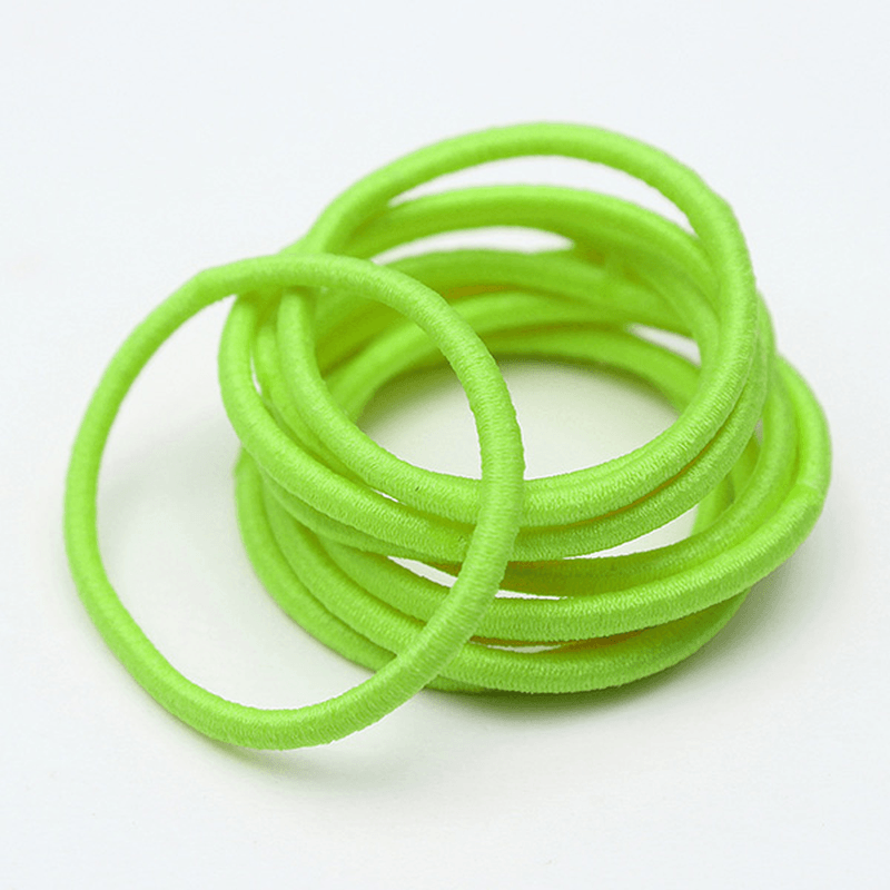 10Pcs Girls Women Candy Color Elastic Hair Bands Rope Ties