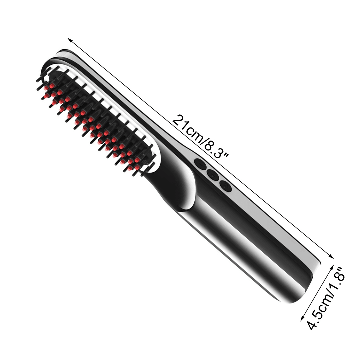 Lisseur électrique sans fil 2 en 1 LCD rapide pour barbe, brosse à cheveux, peigne, boucleur