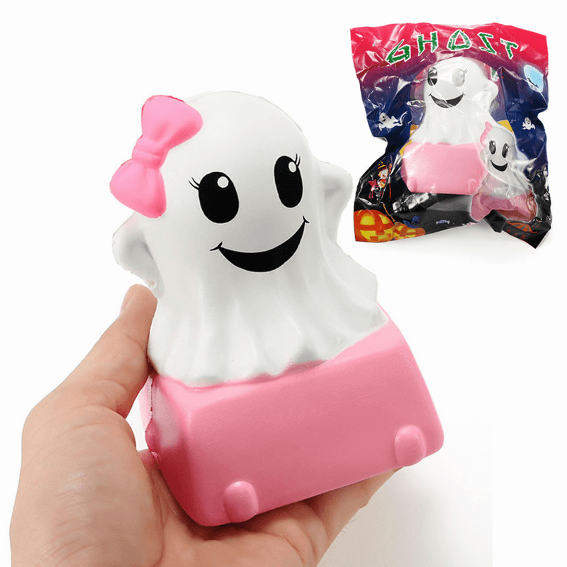 Connie Squishy Ghost Cake Humbo 12Cm Slow Rising with Packaging Halloween Decor Collection Gift Toy