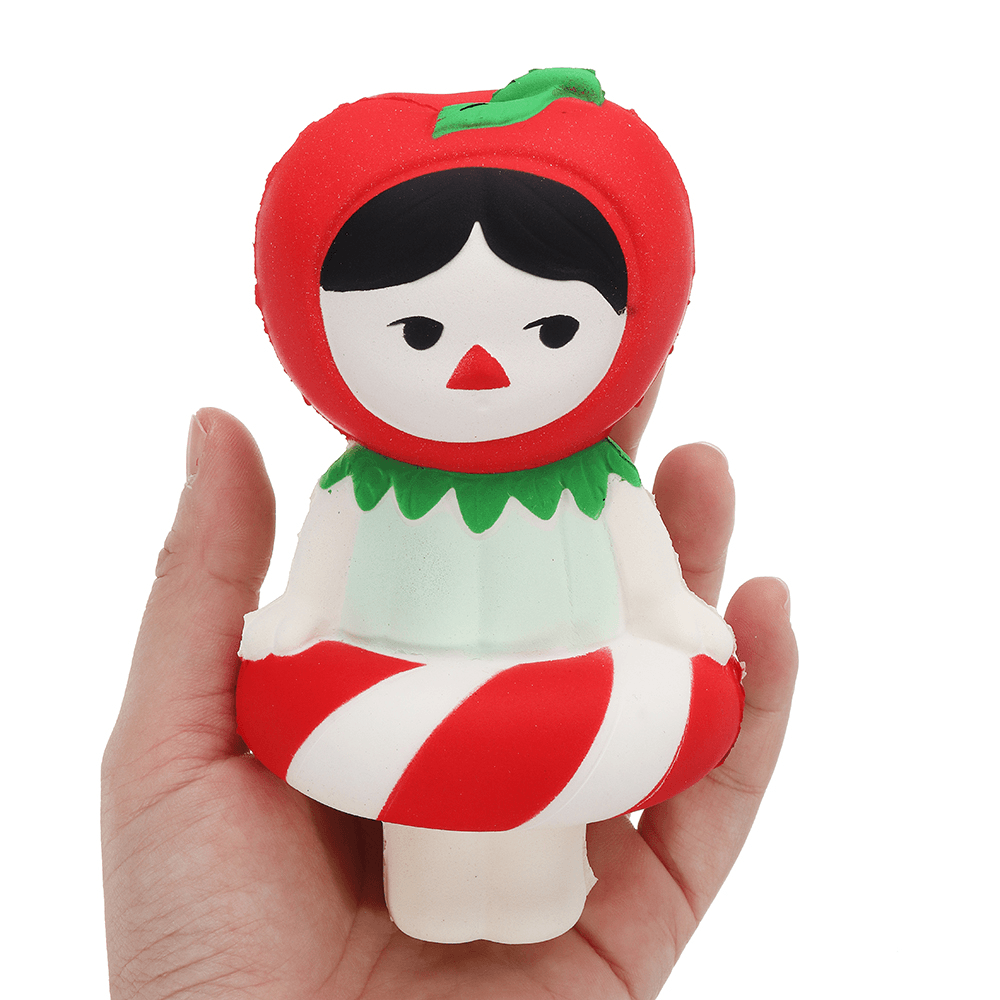 Christmas Gift Cherry Girl Squishy 13.5*8CM Slow Rising Soft Collection Gift Decor Toy with Packaging Collection