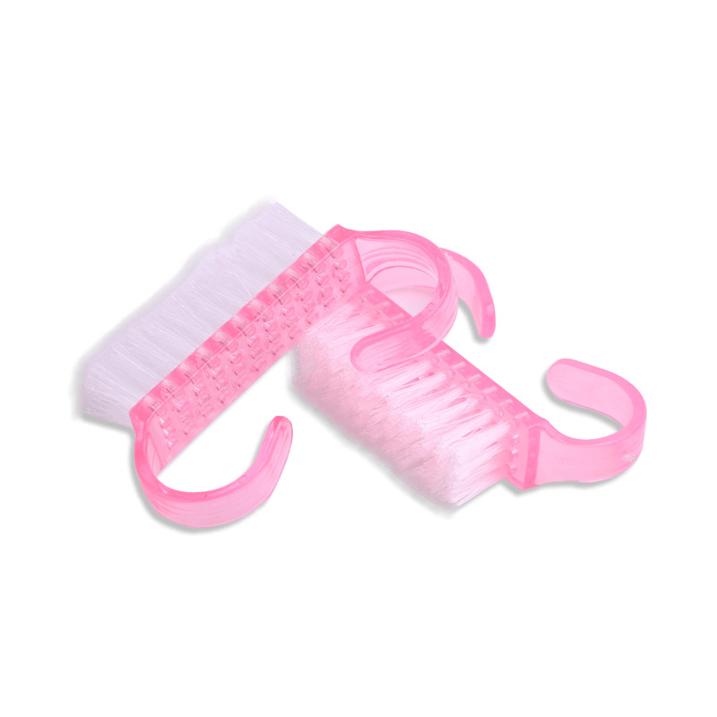 1 brosse de nettoyage en plastique pour la poussière des ongles, brosse de nettoyage à tête ronde pour pédicure, accessoires pour ongles