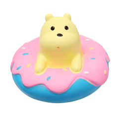 Giggle Donut Bear Squishy 13,5 x 6 x 15 cm à remontée lente avec emballage cadeau de collection