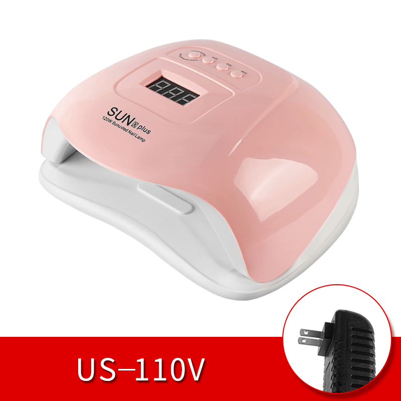 Machine de luminothérapie pour ongles 120 W Séchage rapide Vernis à ongles indolore Cuisson de colle Lampe UV