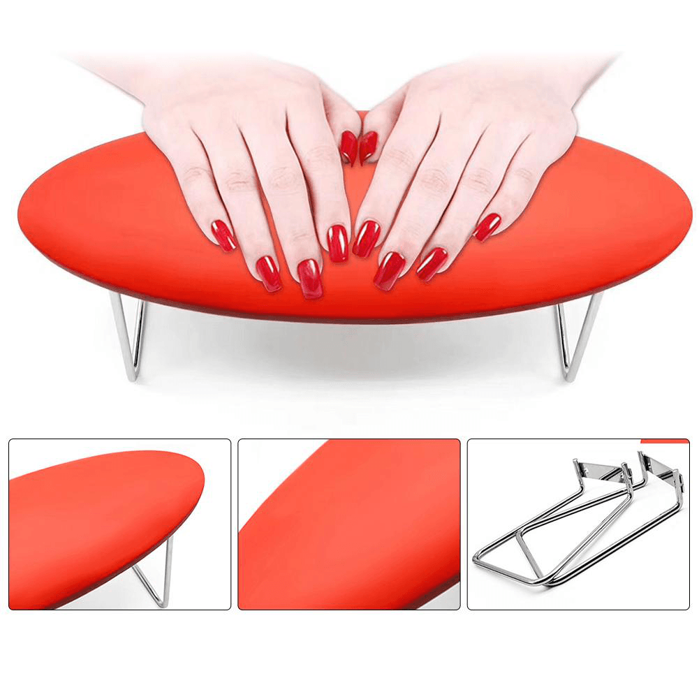 Almohadilla de mano para uñas desmontable Reposabrazos para uñas Cuero de microfibra Accesorios impermeables para decoración de uñas Almohada de mano para uso del técnico de uñas