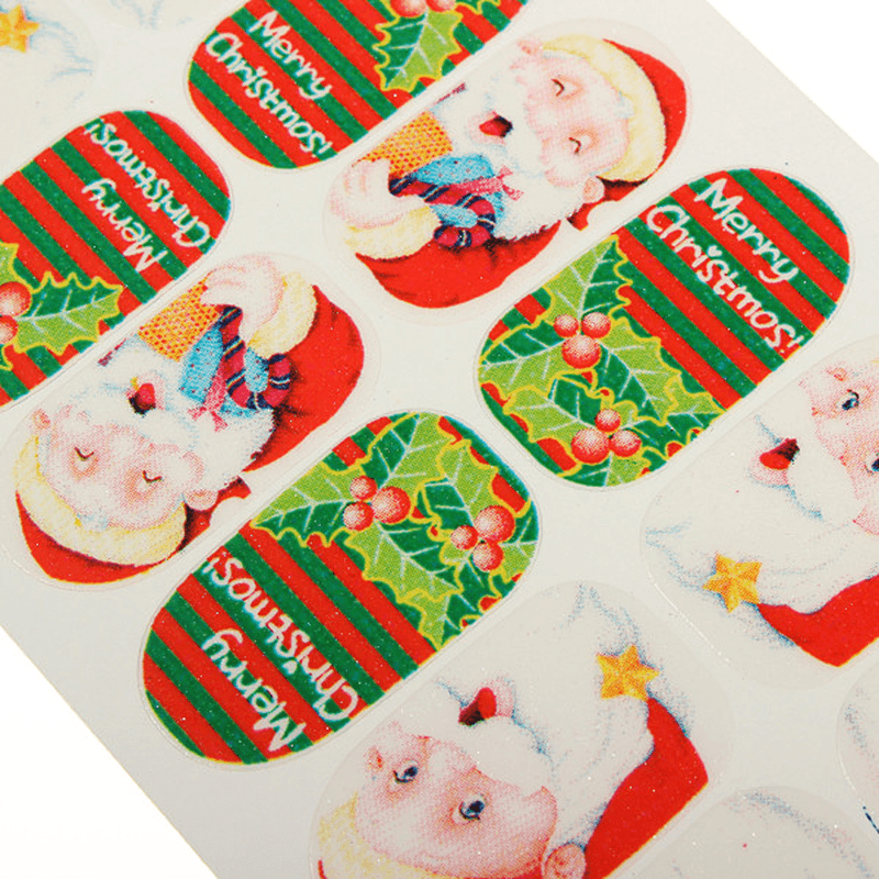 Christmas Nail Art Decoration Transfer Manicure Tips Decal Stickers