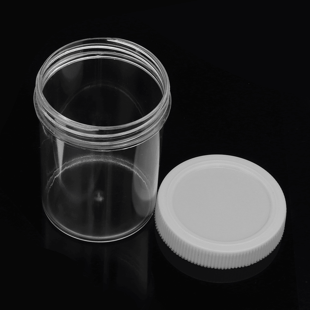 Bouteille ronde et dure vide à couvercle blanc de 120 ml pour boue de cristal Slime, accessoires faits à la main