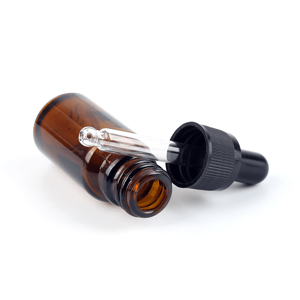 Flacons compte-gouttes de 10 ml, flacons de réactif liquide compte-gouttes marron, mini pot en verre ambré pour aromathérapie, pot de voyage