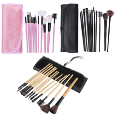 Ensemble de pinceaux de maquillage 12 pièces Kit de pinceaux de maquillage cosmétiques avec étui en cuir Fond de teint Eyeliner Estompeur Anti-cernes Mascara Fard à paupières Poudre pour le visage