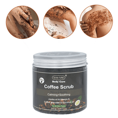 Exfoliante de café de 200 ml para limpieza profunda de la piel, sal de baño, blanqueador, producto para el cuidado de la piel, masajeador, accesorios