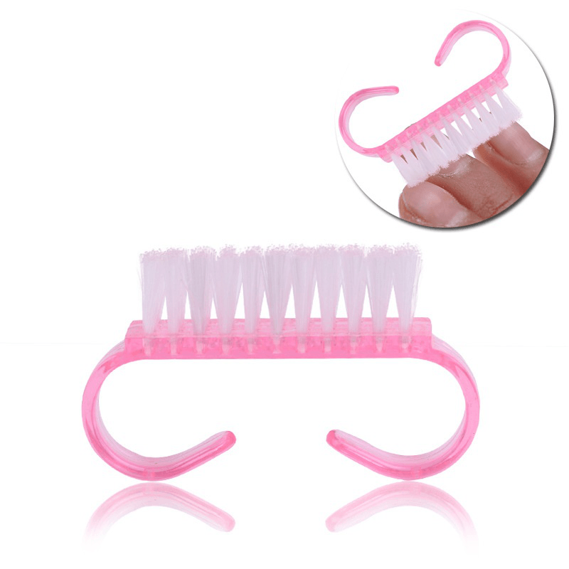 1 brosse de nettoyage en plastique pour la poussière des ongles, brosse de nettoyage à tête ronde pour pédicure, accessoires pour ongles