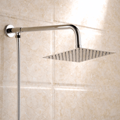 Pommeau de douche à jet carré de 10 pouces 25 x 25 cm en acier inoxydable 304 à haute pression