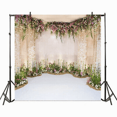 Fondo de pared con flores de 8 x 8 pies para bodas, utilería para estudio de fotografía