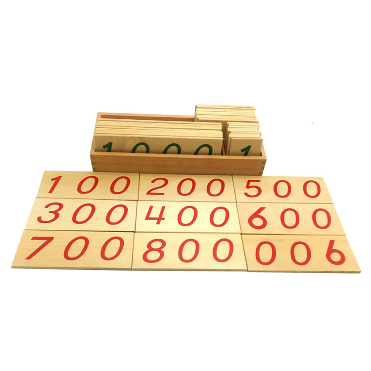 Baby Toys Montessori Math Digital Wooden Cards with Box Educational Early Learning Toys