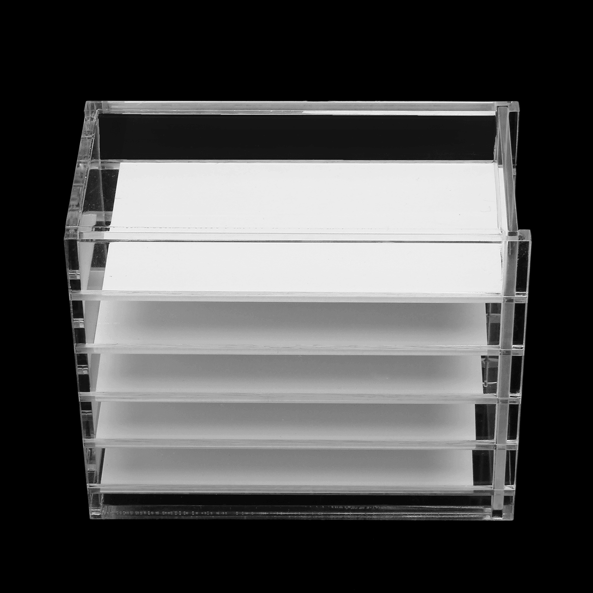 Caja de almacenamiento de acrílico transparente de 5 capas para pestañas, organizador de cosméticos, soportes para paletas de pegamento para pestañas