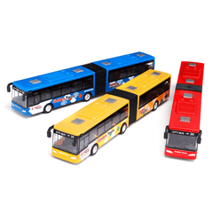 Autobús lanzadera para bebés azul/rojo/verde 1:64 de 18 cm, modelo de vehículo fundido a presión, juguete para niños