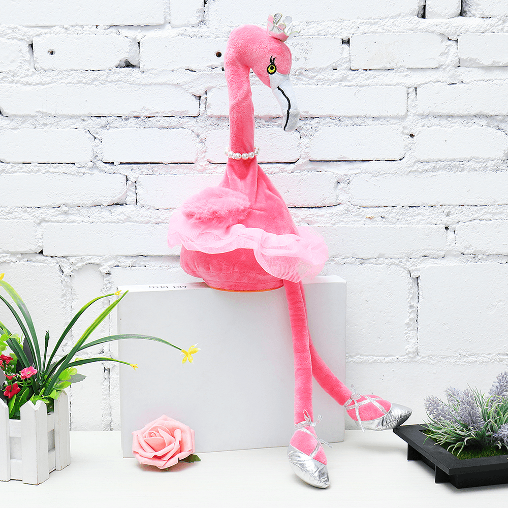 Flamingo Singing Dancing Pet Bird 50Cm 20Inches Christmas Gift Stuffed Plush Toy Cute Doll